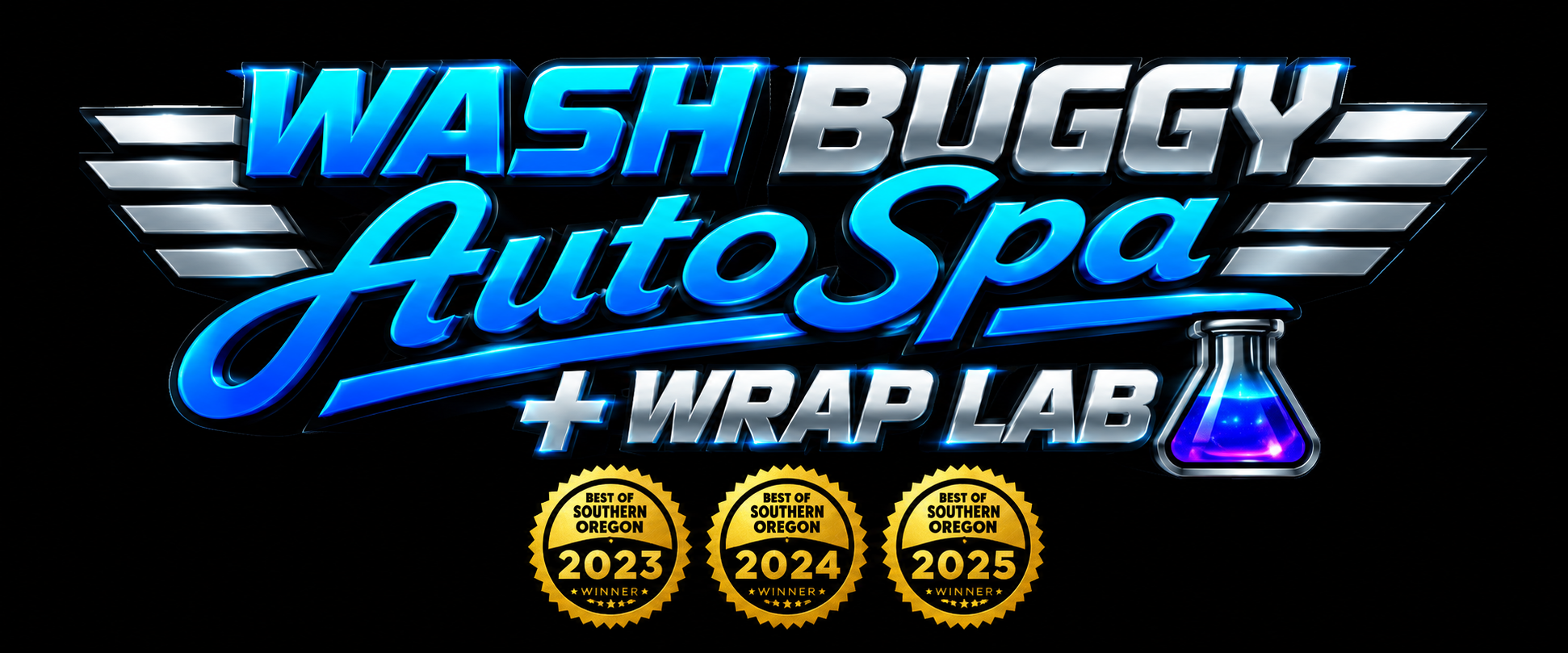 Wash Buggy Auto Spa + Wrap Lab Logo